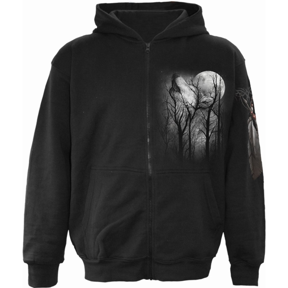 Spiral - FOREST WOLF Vest met capuchon - Zwart